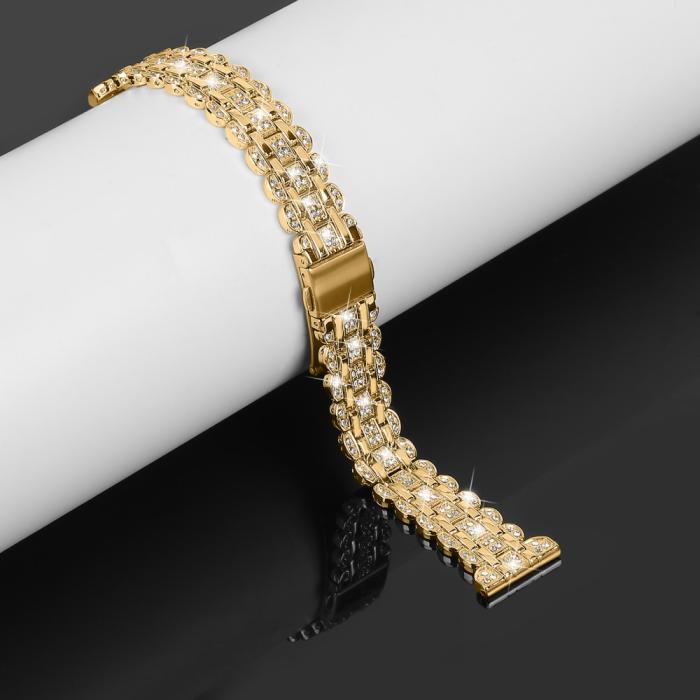 Bild 3,  Galaxy Watch FE 40 mm Armband Metall Bling Guld - Teknikhallen.se