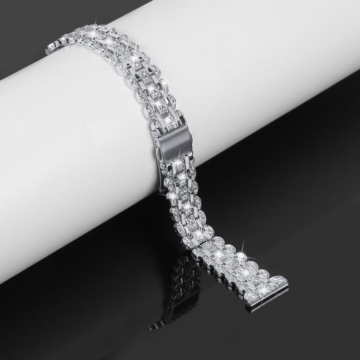 Bild 3,  Galaxy Watch FE 40 mm Armband Metall Bling Silver - Teknikhallen.se