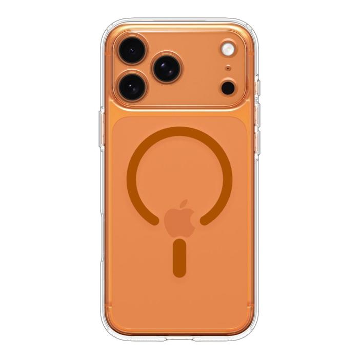 Bild 2, Spigen Spigen iPhone 17 Pro Max Skal MagSafe Ultra Hybrid Transparent/Orange - Teknikhallen.se
