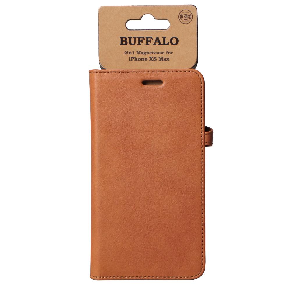 Buffalo Buffalo iPhone Xs Max Fodral 2in1 Äkta Läder Congac - Teknikhallen.se