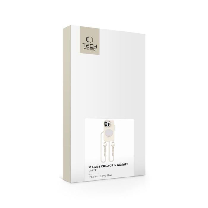 Bild 3, Tech-Protect Tech-Protect iPhone 16 Pro Max Skal MagSafe MagNecklace Latte - Teknikhallen.se