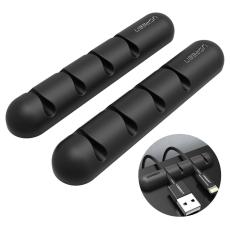 UGREEN UGREEN 2-PACK Kabelh&aring;llare / Kabelkl&auml;mma F&ouml;r 4 Kablar Svart - Teknikhallen.se