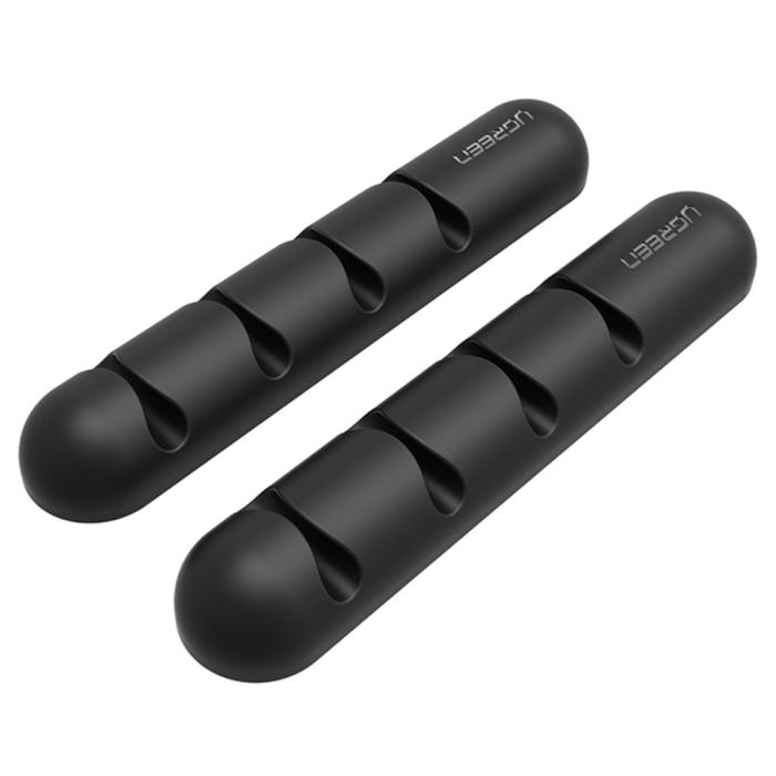 Bild 2, UGREEN UGREEN 2-PACK Kabelhållare / Kabelklämma För 4 Kablar Svart - Teknikhallen.se
