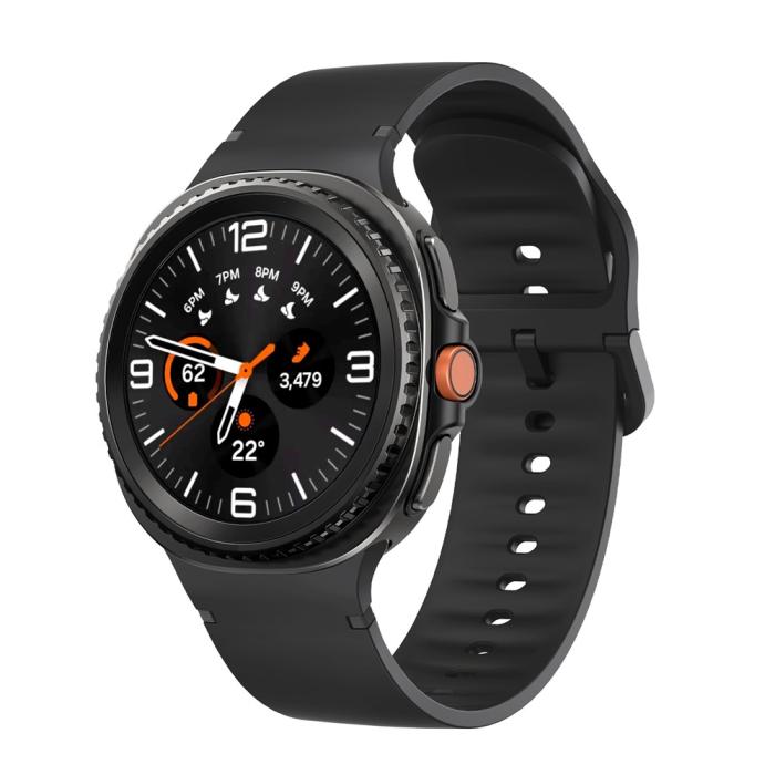 Bild 3, KALEBOL KALEBOL Galaxy Watch 8 46/44/40 mm Armband Silikon Svart - Teknikhallen.se