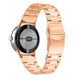  Lyxigt Metallarmband Google Pixel Watch / Watch 2 Roséguld - Teknikhallen.se