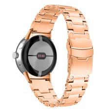 Lyxigt Metallarmband Google Pixel Watch / Watch 2 Ros&eacute;guld - Teknikhallen.se
