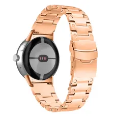  Lyxigt Metallarmband Google Pixel Watch / Watch 2 Ros&eacute;guld - Teknikhallen.se