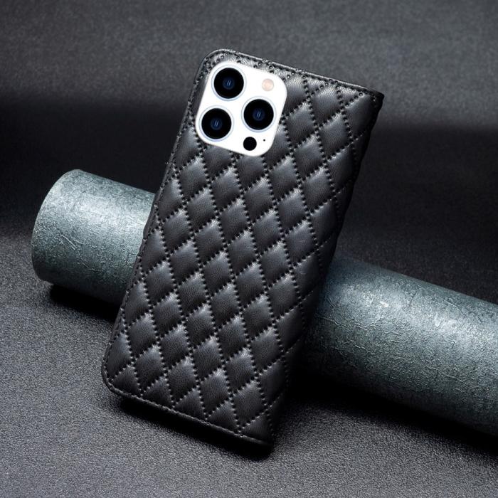 Bild 6,  iPhone 16 Pro Fodral Diamond Läder Svart - Teknikhallen.se