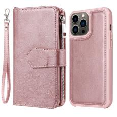  iPhone 13 Pro Max Fodral/Skal 2in1 Magnet Multifunktionellt Ros&eacute;guld - Teknikhallen.se