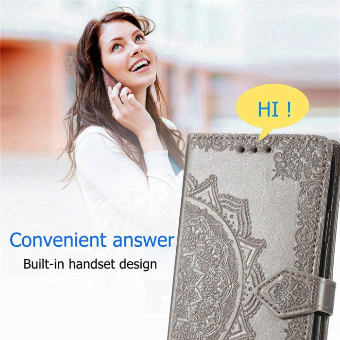 Bild 5,  Samsung Galaxy A16 Fodral Med Mandala Tryck Grå - Teknikhallen.se