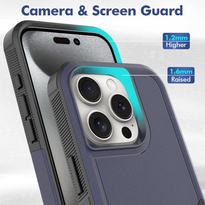 Bild 4,  iPhone 16 Pro Skal Extreme Shockproof Mörk Blå - Teknikhallen.se