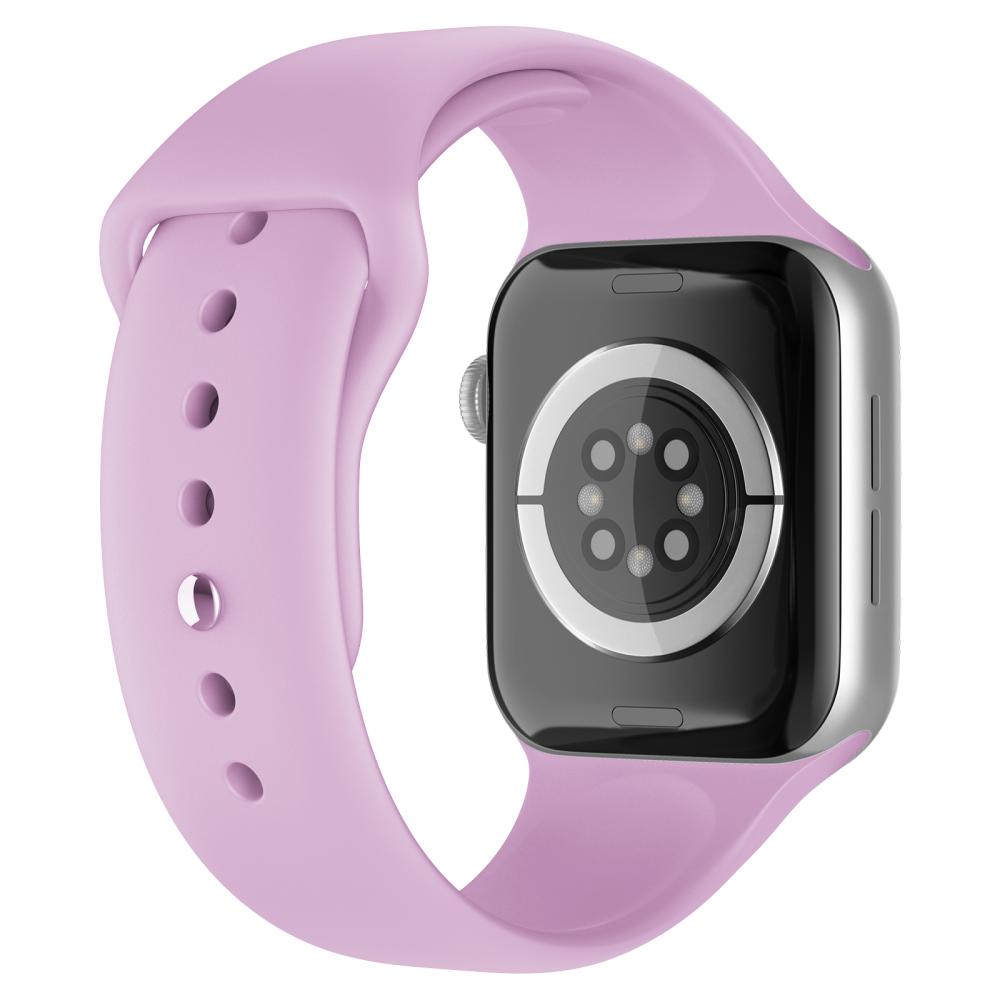 ColorPop Apple Watch 42/44/45/49 mm Silikon Armband (S/M) Ljus Lila - Teknikhallen.se