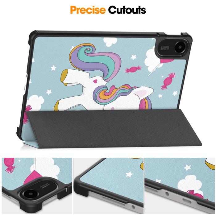 Bild 6,  Xiaomi Redmi Pad 2 Fodral Tri-Fold Enhörning - Teknikhallen.se