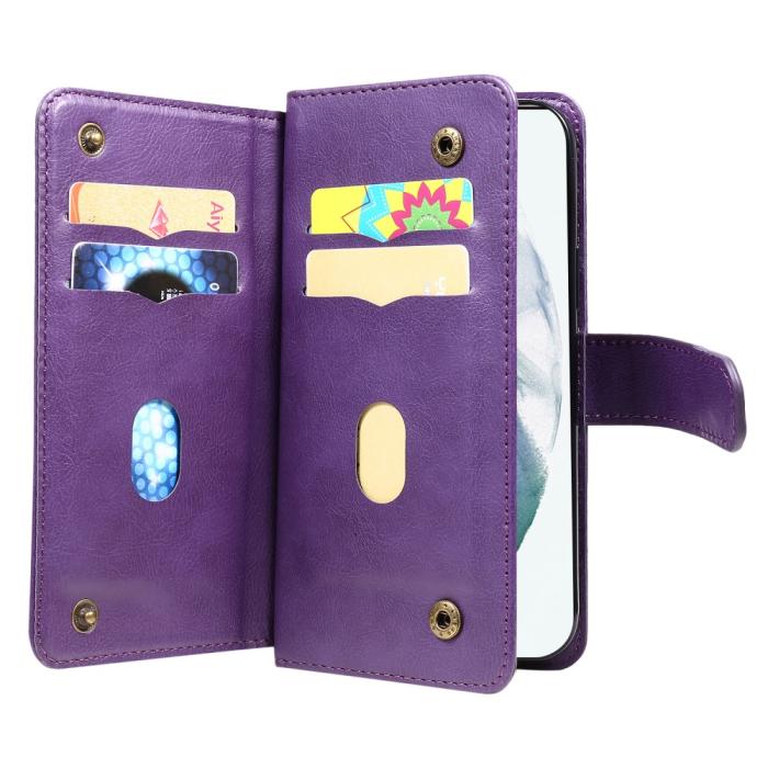Bild 4,  Samsung Galaxy S22 Ultra Fodral 10-korts Flerfack Lila - Teknikhallen.se