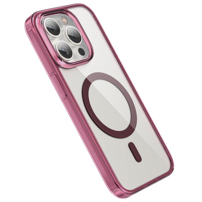 Bild 3, ColorPop ColorPop iPhone 15 Pro Max Skal CH MagSafe Transparent/Röd - Teknikhallen.se