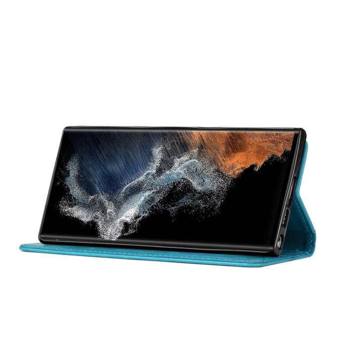 Bild 5,  Samsung Galaxy S23 Ultra Fodral Med Tryck Blå - Teknikhallen.se
