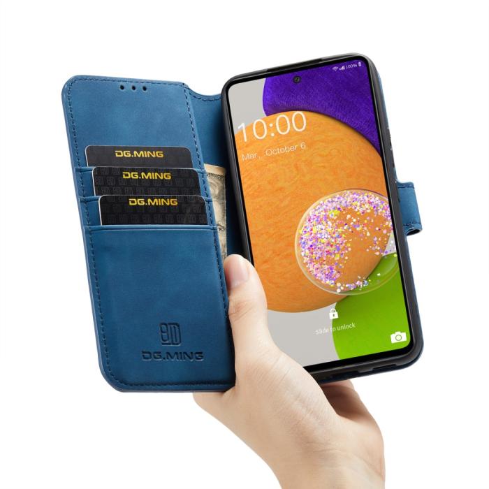 Bild 6, DG.MING DG.MING Samsung Galaxy A53 5G Fodral Retro Läder Blå - Teknikhallen.se