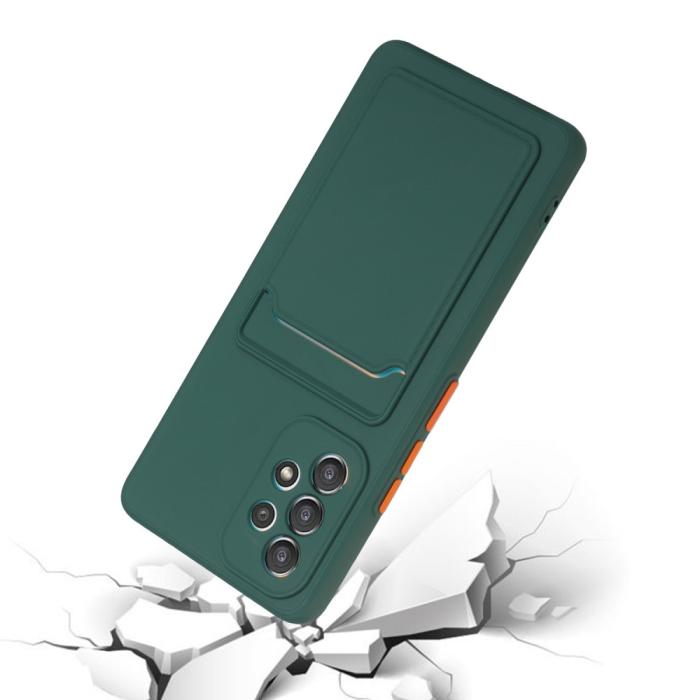 Bild 5,  Samsung Galaxy A53 5G Skal TPU Kortfack Mörk Grön - Teknikhallen.se