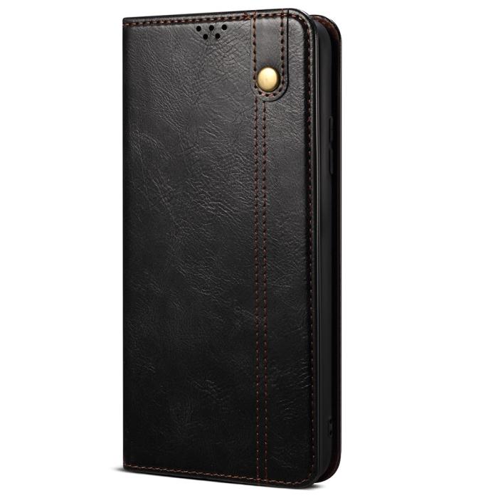 Bild 2,  OnePlus Nord CE 2 5G Fodral Flip Crazy Horse Svart - Teknikhallen.se