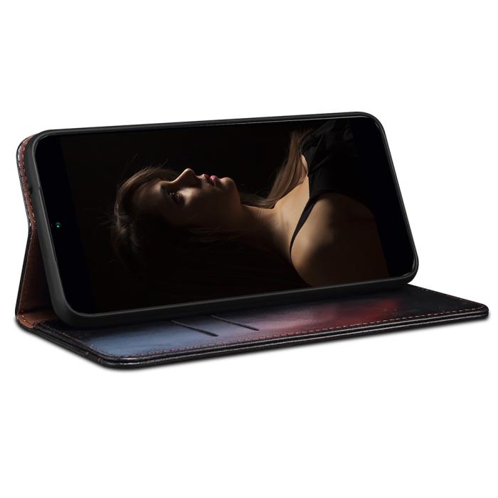 Bild 5,  OnePlus Nord CE 2 5G Fodral Flip Crazy Horse Svart - Teknikhallen.se