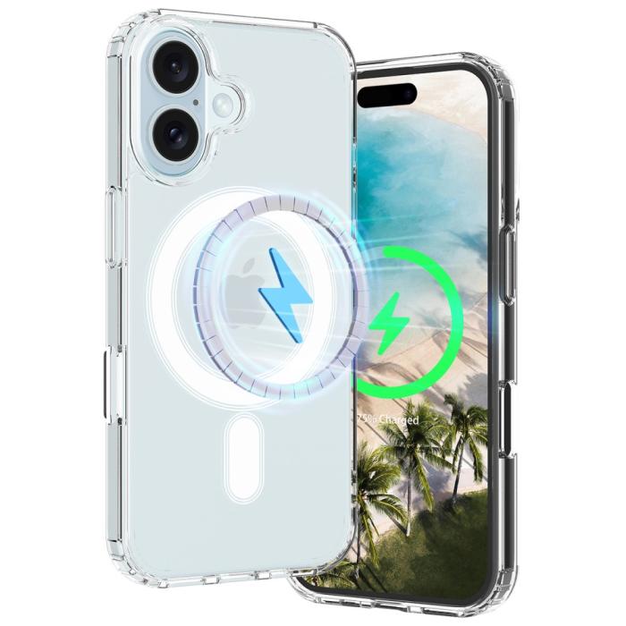 Bild 6,  iPhone 16 Skal MagSafe Akryl/TPU Transparent - Teknikhallen.se