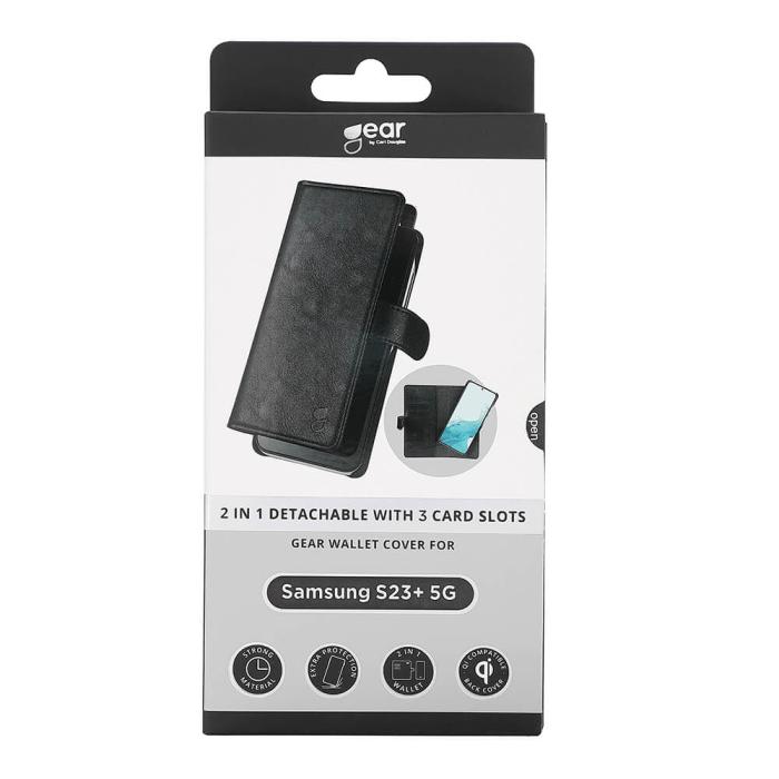 Bild 2, Gear GEAR Samsung Galaxy S23 Plus 2in1 Magnet Fodral / Skal Svart - Teknikhallen.se