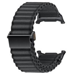  Galaxy Watch Ultra 47 mm Armband Nylon Justerbart Svart - Teknikhallen.se