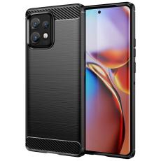  Motorola Edge 40 Pro 5G Skal Borstad St&aring;l Textur Svart - Teknikhallen.se