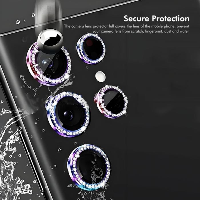 Bild 5, ENKAY ENKAY Galaxy S25 Ultra Linsskydd Rhinestone Röd - Teknikhallen.se