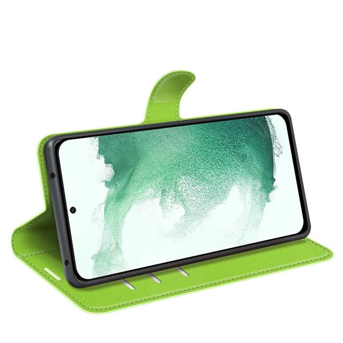Bild 3,  Samsung Galaxy S23 Plus Fodral Litchi Läder Grön - Teknikhallen.se