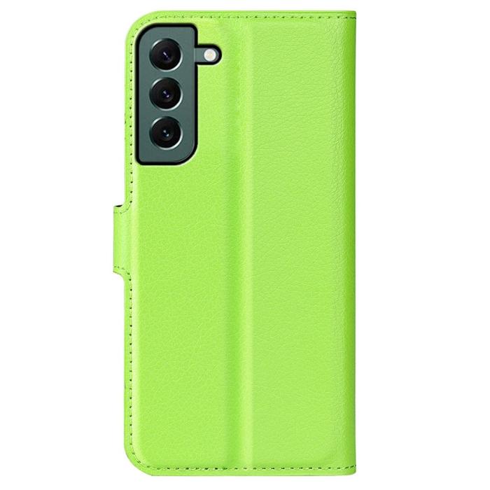Bild 6,  Samsung Galaxy S23 Plus Fodral Litchi Läder Grön - Teknikhallen.se