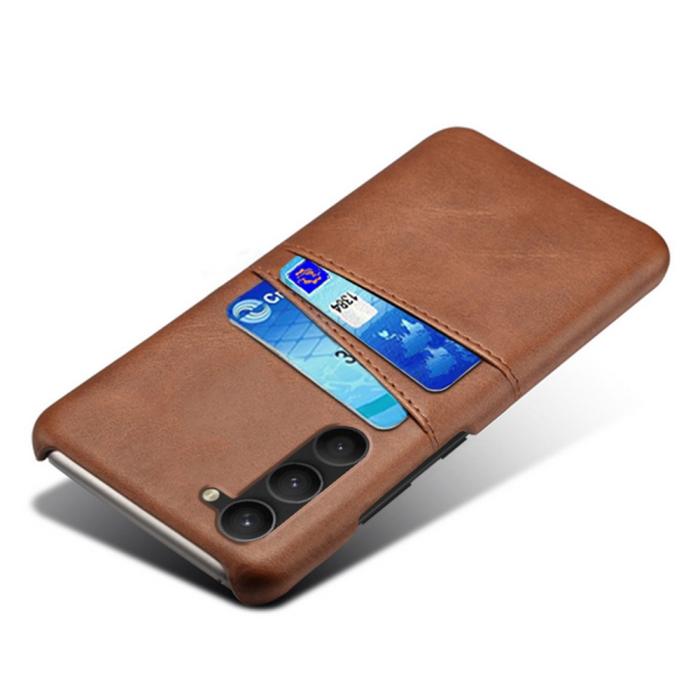 Bild 3, KSQ KSQ Samsung Galaxy S23 Plus Skal Med 2 Kortfack Brun - Teknikhallen.se