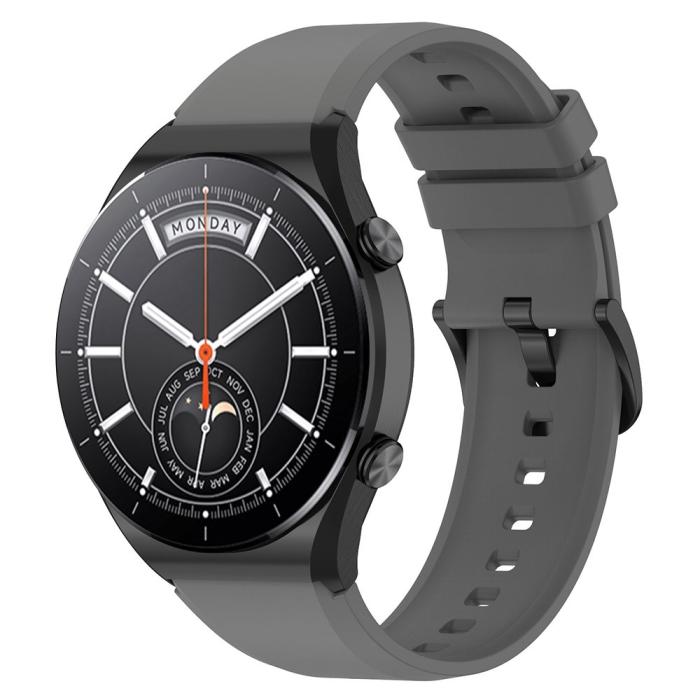 Bild 2,  Silikon Armband Smartwatch (22 mm) Grå - Teknikhallen.se