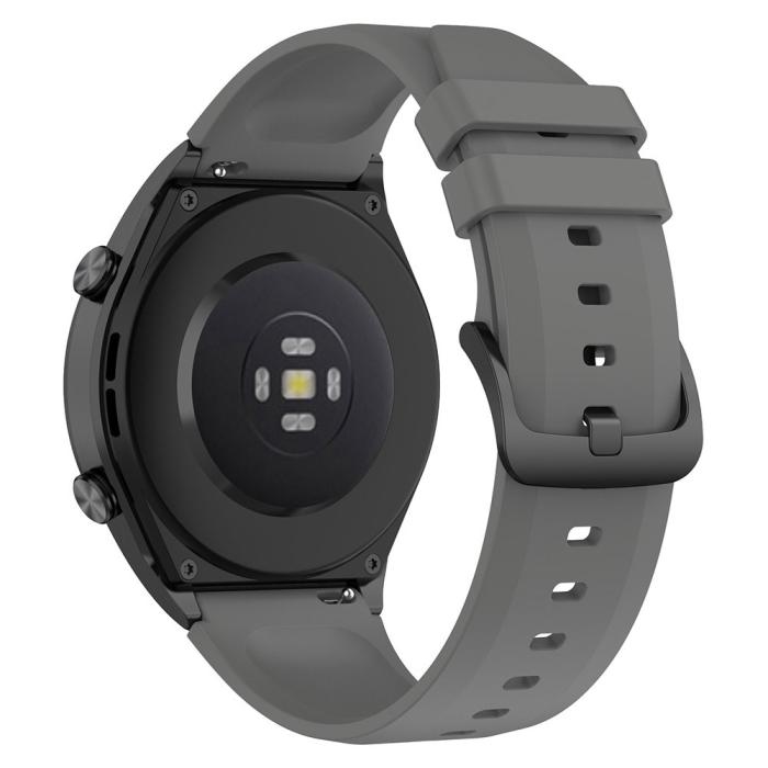 Bild 3,  Silikon Armband Smartwatch (22 mm) Grå - Teknikhallen.se