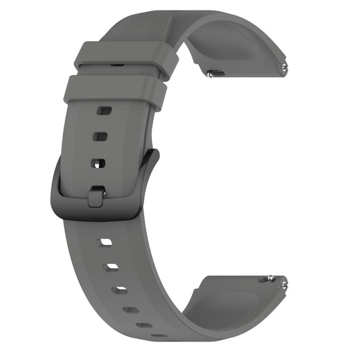 Bild 4,  Silikon Armband Smartwatch (22 mm) Grå - Teknikhallen.se