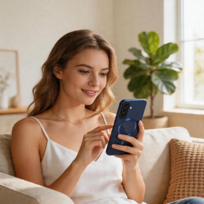Bild 5, Tech-Protect Tech-Protect Galaxy A57 5G Skal MagSafe MagFlex Navy Blue - Teknikhallen.se