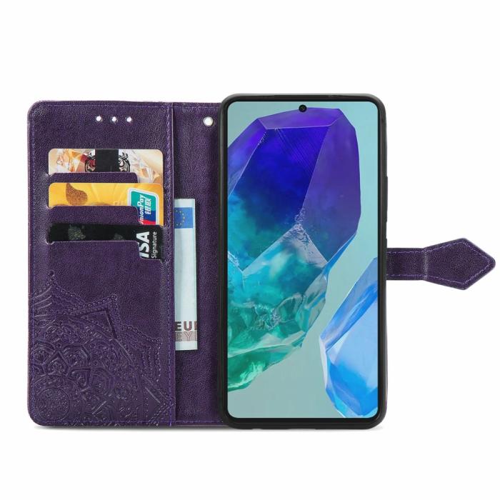 Bild 2,  Samsung Galaxy A16 Fodral Med Mandala Tryck Lila - Teknikhallen.se