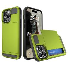  iPhone 15 Plus Skal Hybrid Armor Med Kortfack Gr&ouml;n - Teknikhallen.se
