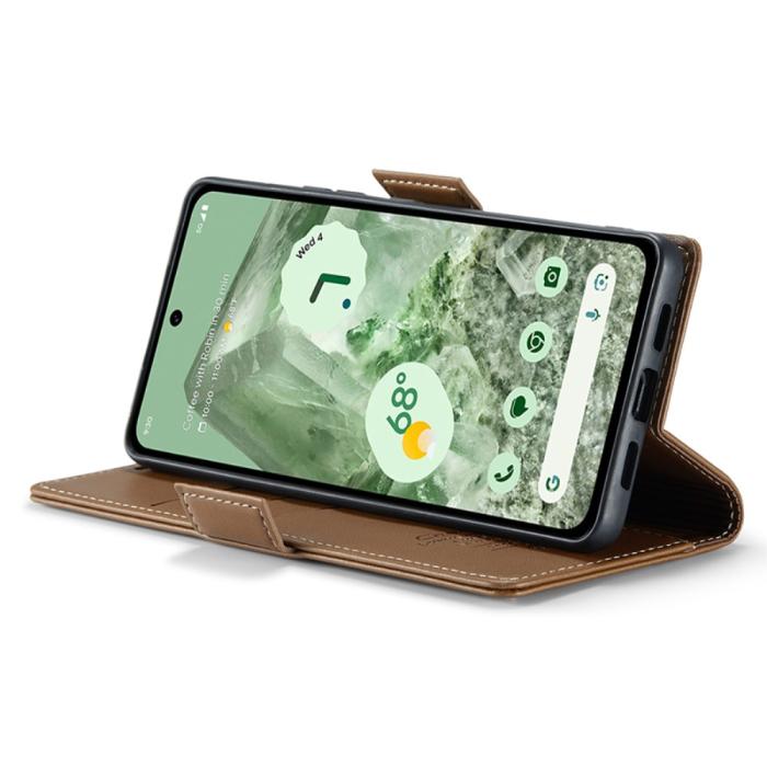 Bild 4, CASEME CASEME Google Pixel 8A Fodral Läder RFID Brun - Teknikhallen.se
