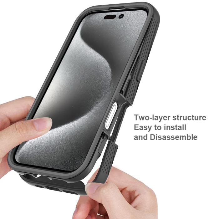Bild 2,  iPhone 16 Pro Skal 360 Hybrid Defence Svart - Teknikhallen.se
