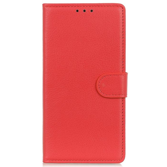 Bild 6,  Samsung Galaxy S23 Ultra Fodral Litchi Läder Röd - Teknikhallen.se