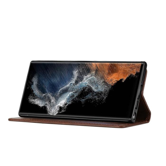 Bild 5,  Samsung Galaxy S23 Ultra Fodral Med Tryck Brun - Teknikhallen.se