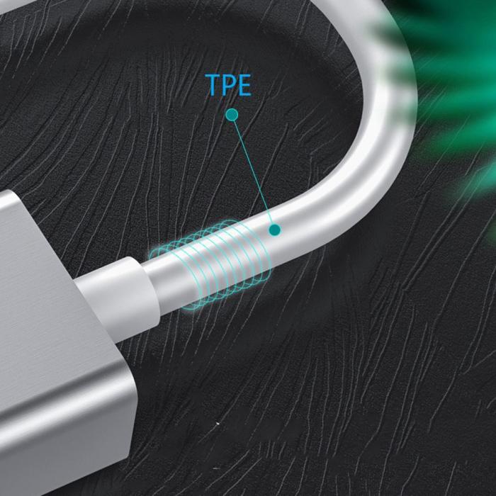 Bild 5,  USB-C Till RJ45 Nätverksadapter Grå - Teknikhallen.se