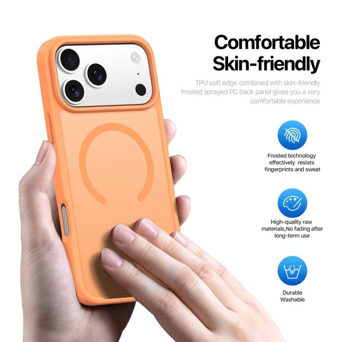 Bild 4, DUX DUCIS DUX DUCIS iPhone 17 Pro Max Skal MagSafe Yind Series Orange - Teknikhallen.se