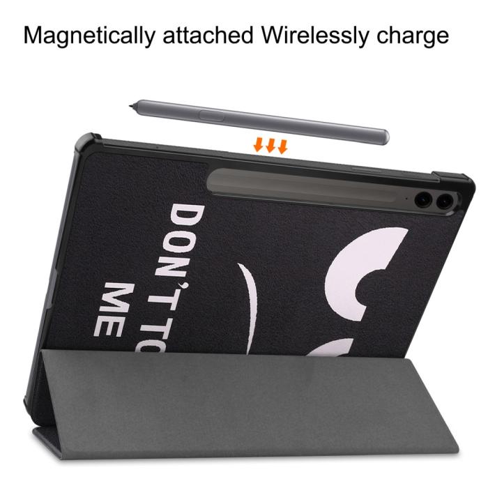 Bild 5,  Galaxy Tab S9 FE Plus Fodral Tri-Fold Läder Dont Touch - Teknikhallen.se