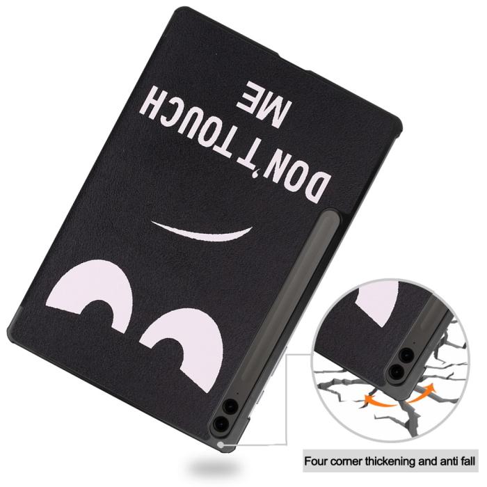 Bild 6,  Galaxy Tab S9 FE Plus Fodral Tri-Fold Läder Dont Touch - Teknikhallen.se