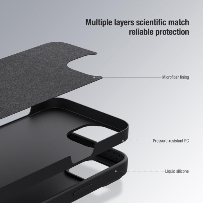 Bild 4, NILLKIN NILLKIN iPhone 14 Pro Skal CamShield Silky Liquid Blå - Teknikhallen.se