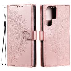  Samsung Galaxy S22 Ultra Fodral Mandala L&auml;der Ros&eacute;guld - Teknikhallen.se