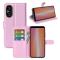  Sony Xperia 5 V Fodral Litchi Textur Ljus Rosa - Teknikhallen.se