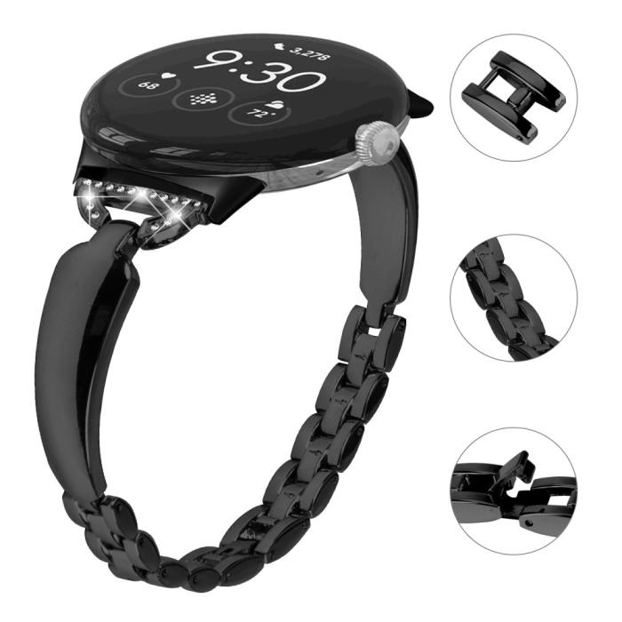 Bild 4,  Google Pixel Watch / Watch 2 Metal Bling Armband Svart - Teknikhallen.se
